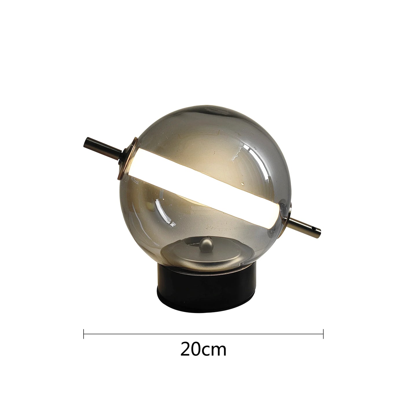 Floroux - Lampe de table en verre rétro