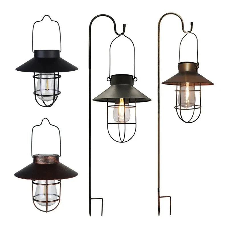 Floroux – Lampe solaire rétro pour espaces extérieurs