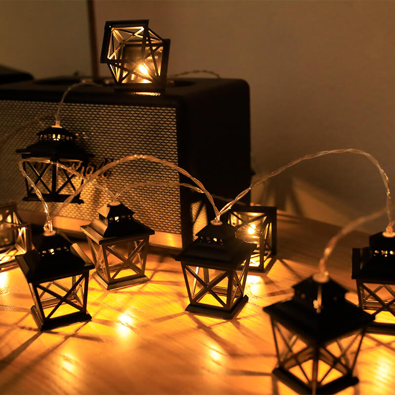 Floroux Guirlande Luminosa Rétro | Design de Lanterne Vintage | Éclairage Atmosphérique pour Intérieur & Extérieur
