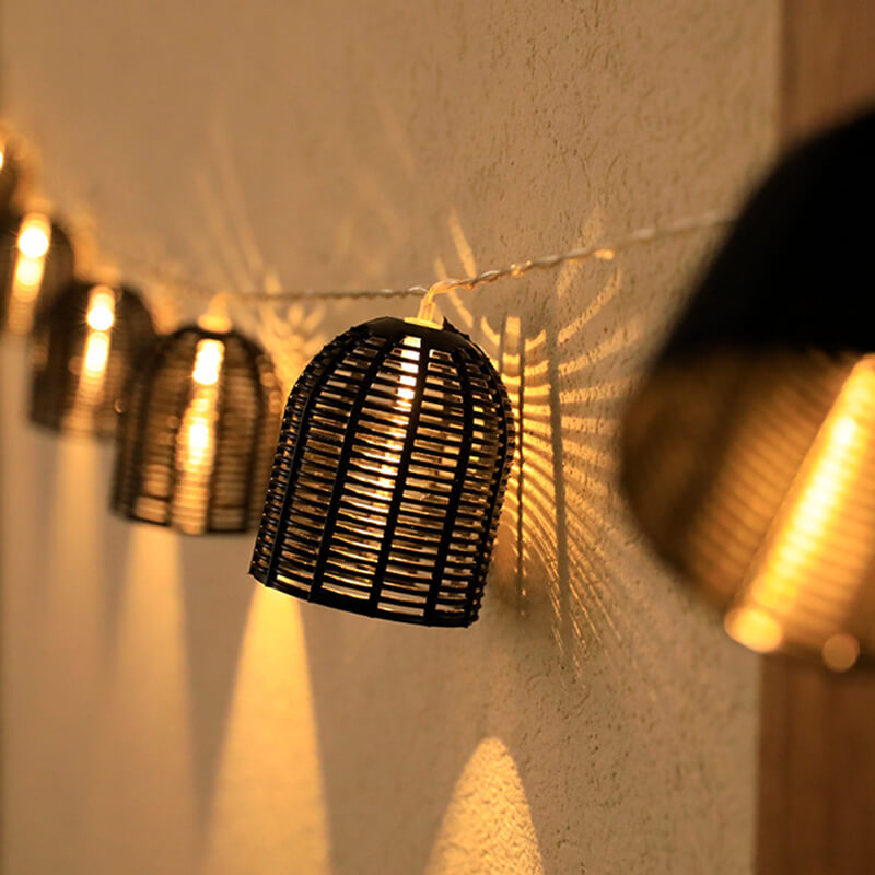 Floroux Guirlande Luminosa Rétro | Design de Lanterne Vintage | Éclairage Atmosphérique pour Intérieur & Extérieur
