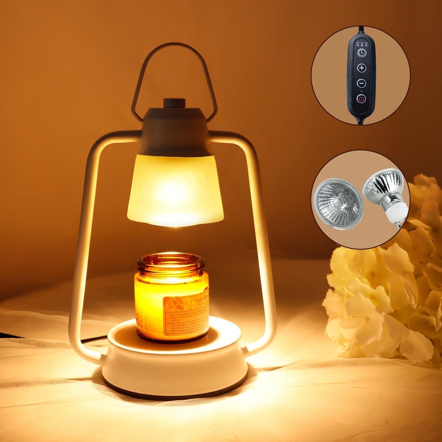 Floroux chauffe- bougie lampe de table
