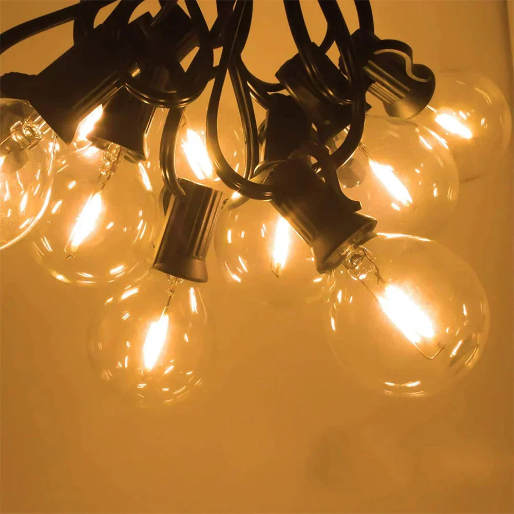 Floroux G40 String Lights | Warm White | Indoor and Outdoor | Terrace and Garden Decoration