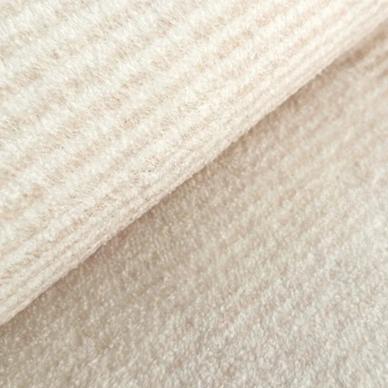 Tapis rond moderne - Tapis moelleux pour chambre et salon, décoration douce couleur crème