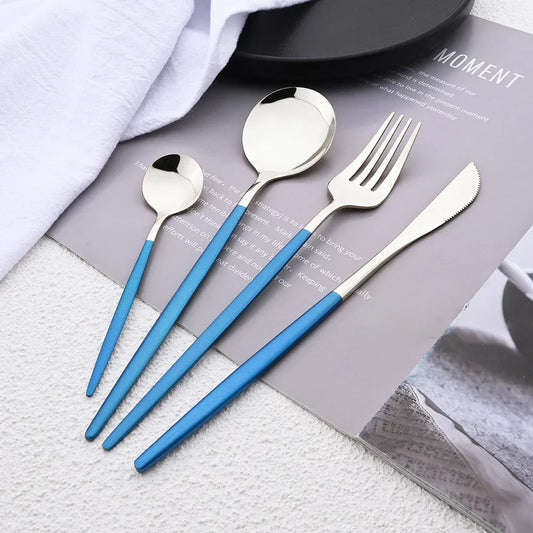 Floroux | Set de vaisselle en acier inoxydable