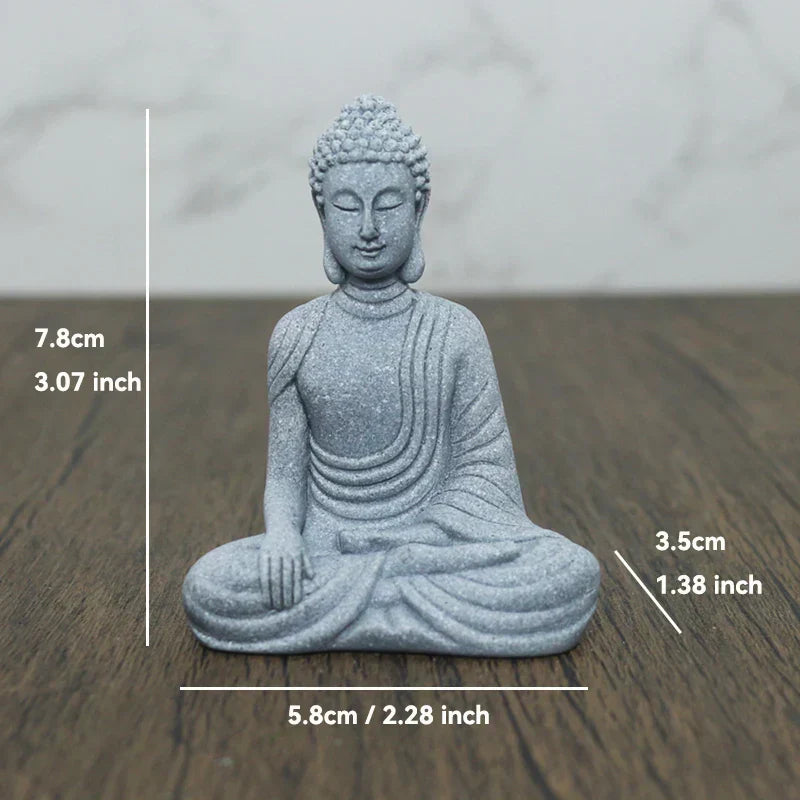 Floroux Ensemble de figurines Bouddha | Statues de moines méditatifs | Décoration de jardin Zen | Décoration de pleine conscience & Feng Shui pour la maison