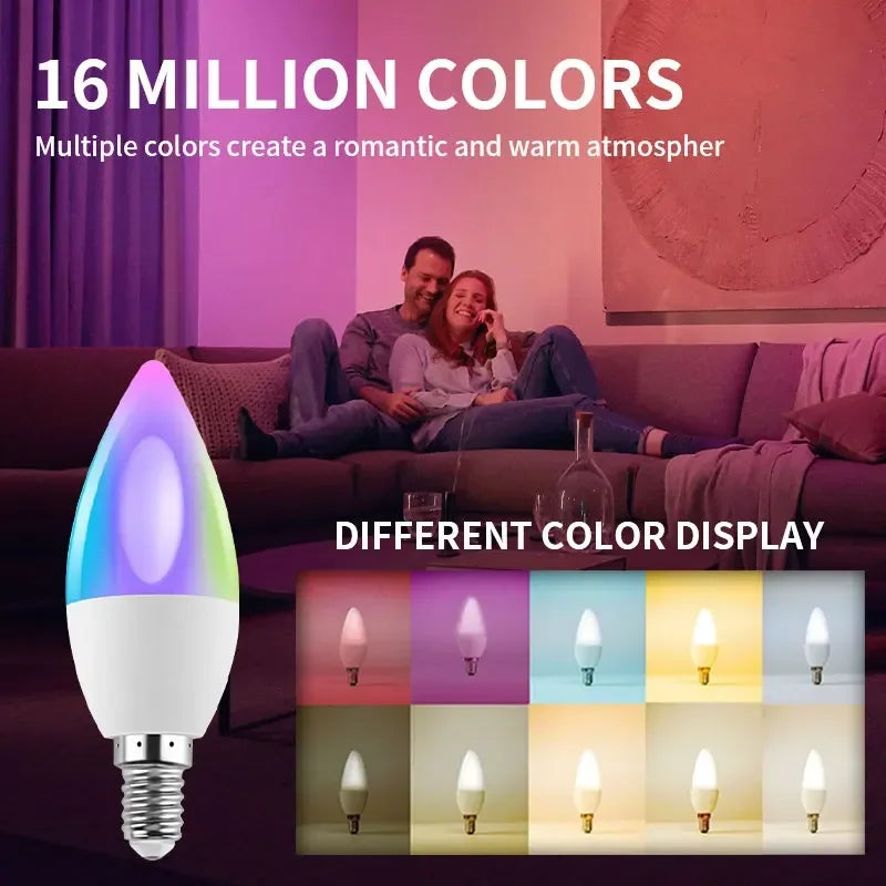 Ampoule LED intelligente Tuya Zigbee E14 - Contrôle WiFi Bluetooth via SmartLife Google Alexa Apps