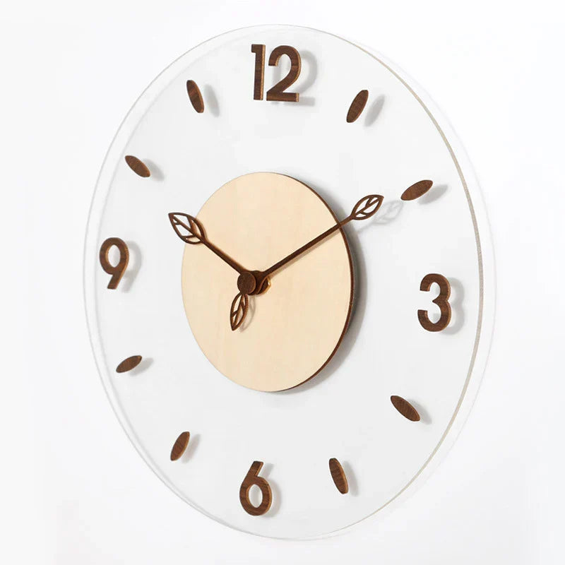 Horloge Murale Noisera – Élégance Naturelle en Bois de Noyer
