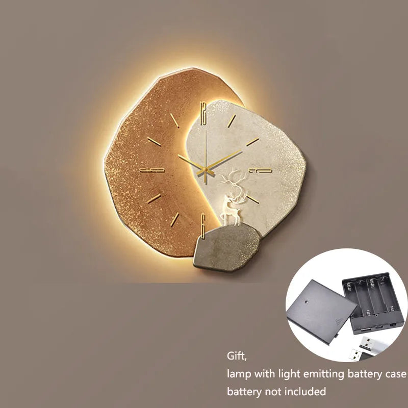 CreamWind Horloge – Horloge mural moderne et élégante avec LED