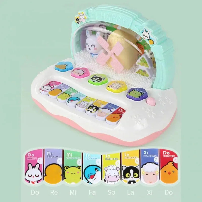 Piano électronique pour enfants avec sons d'animaux et lumières - Jouet musical éducatif pour les enfants de 3 ans et plus, parfait cadeau d'anniversaire