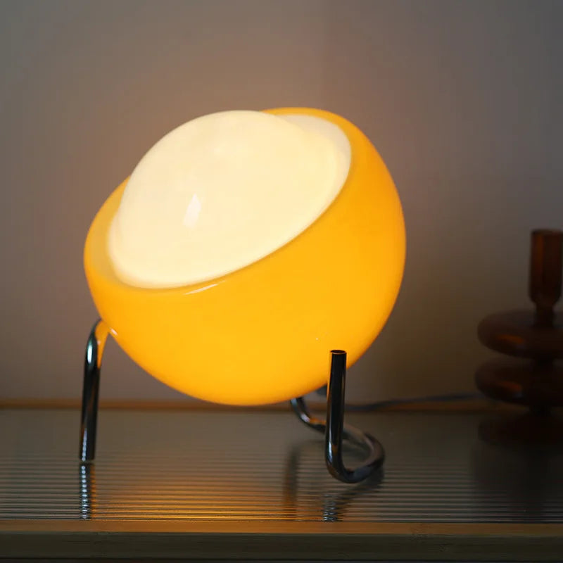 Bauhaus Moyen Âge Lampe de table intérieure Chambre Lampe de nuit Salon Verre décoration créative Lampe de bureau Nordique LED Rétro Lampes de chevet