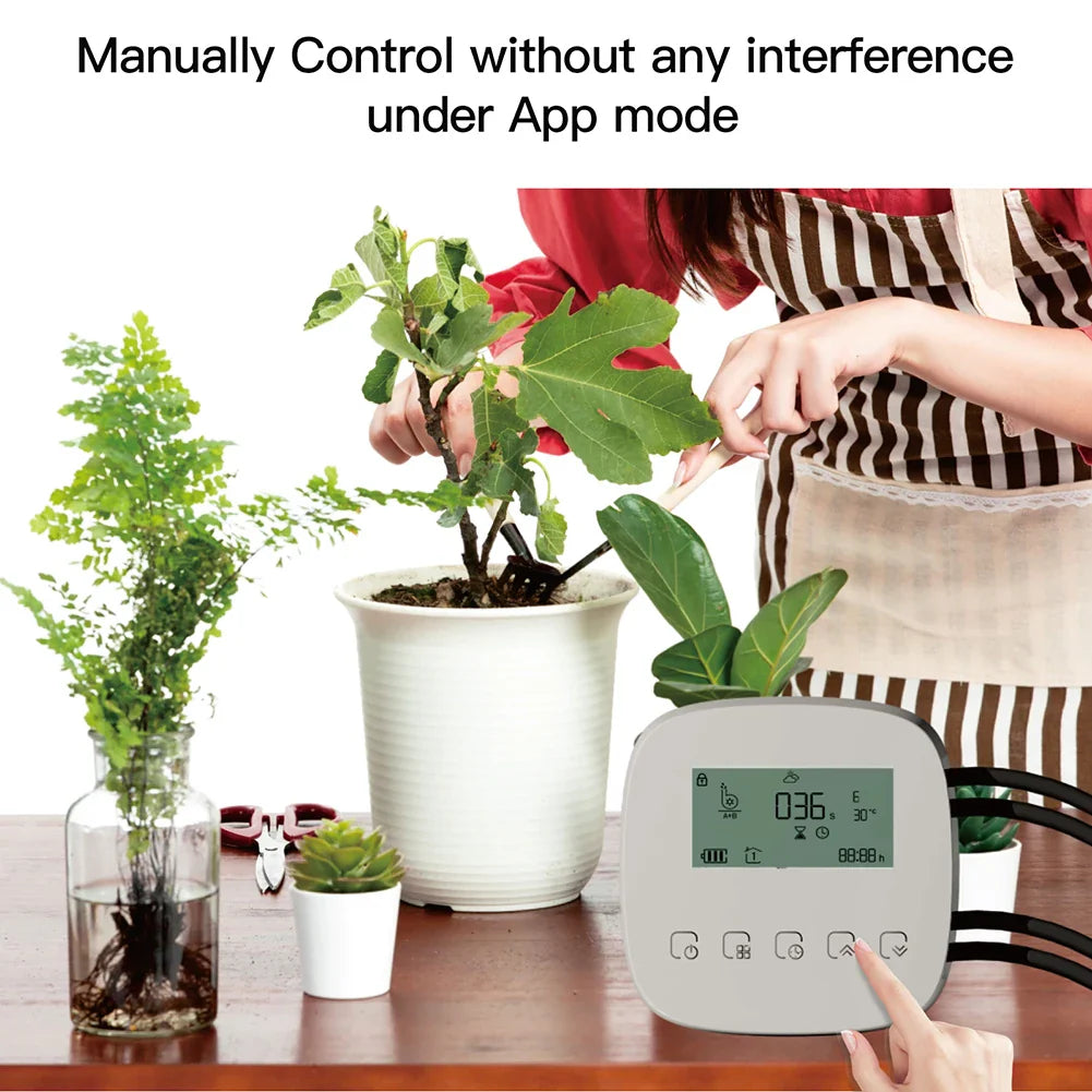Tuya Smart Water Pump Timer - Contrôle d'arrosage par irrigation micro-goutte WiFi via les applications SmartLife Google Alexa