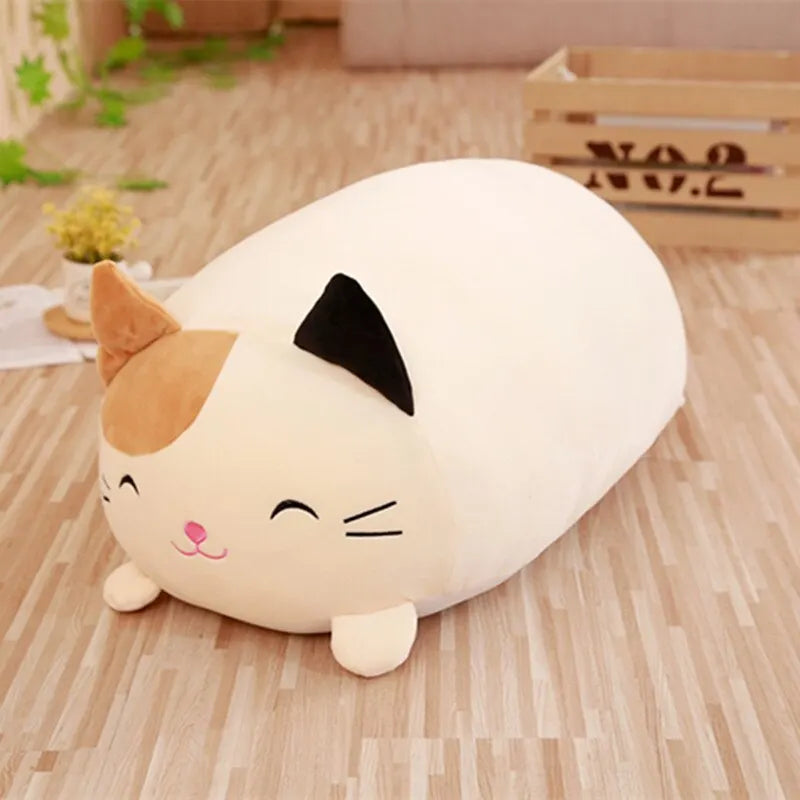 Cute Plush Animal Pillow - Soft 28cm (11 pouces) Chat, Chien, Cochon & Grenouille Peluches pour Enfants, Parfait Cadeau d'Anniversaire & Décor d'Intérieur Douillet