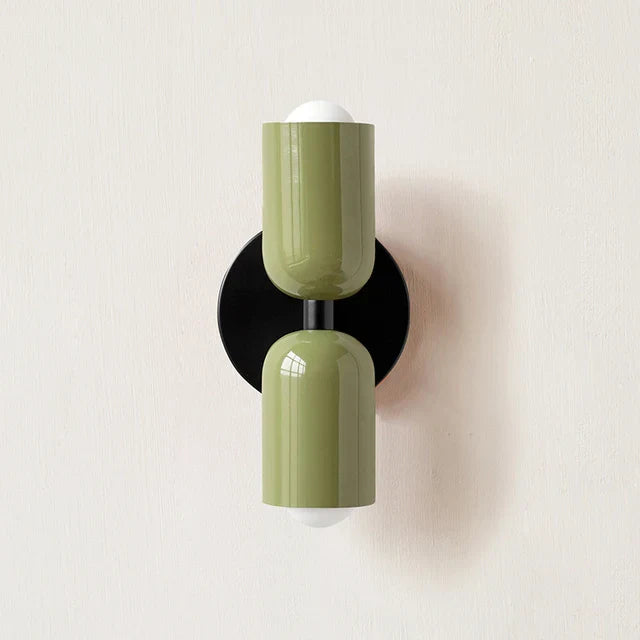 Applique murale double tête unie minimaliste nordique