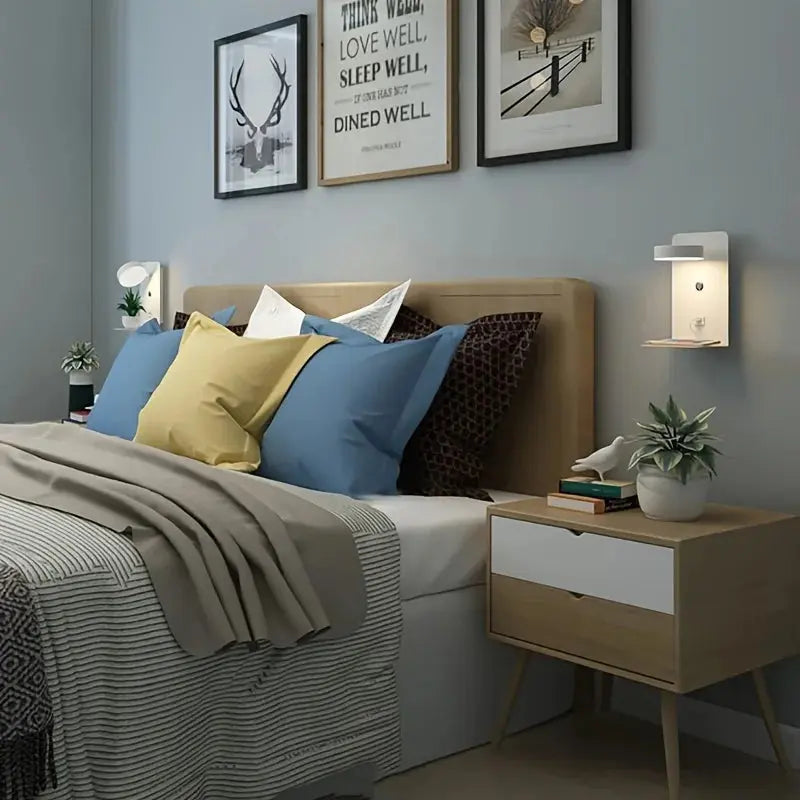 Lumière Élégante - Lampe de Chevet avec Port USB pour un Confort Moderne