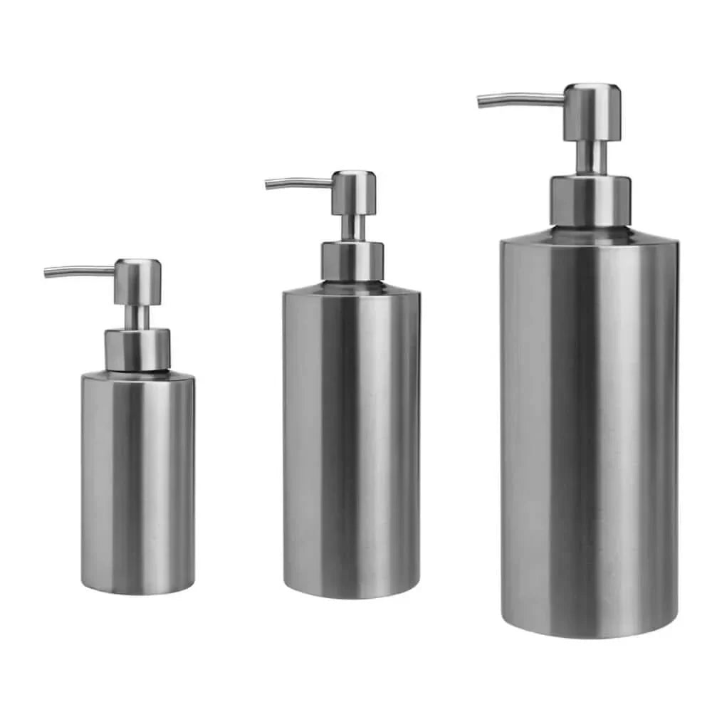 Distributeur de savon à pompe manuel en acier inoxydable élégant 250ml/350ml/550ml