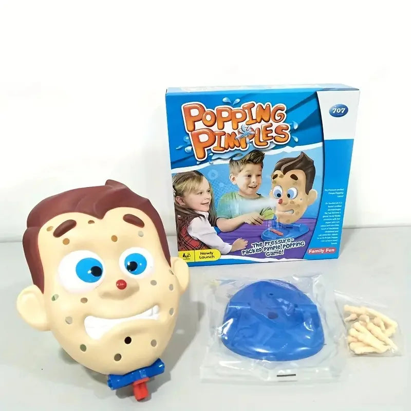 Jeu de popping de boutons avec spray d'eau - Amusement hilarant en famille pour les enfants, défi de pression anti-stress pour le visage, jouet interactif parent-enfant