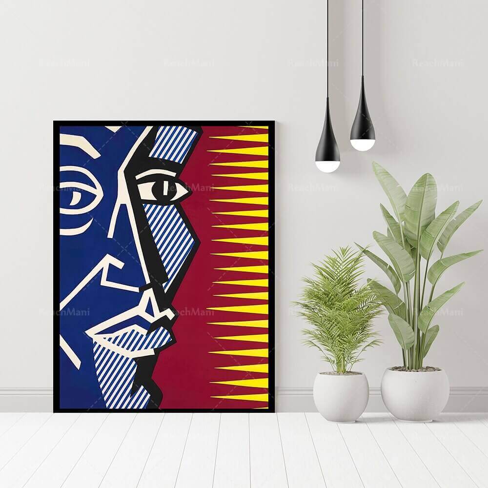 Affiche en toile en coton premium Pop Art de Lichtenstein