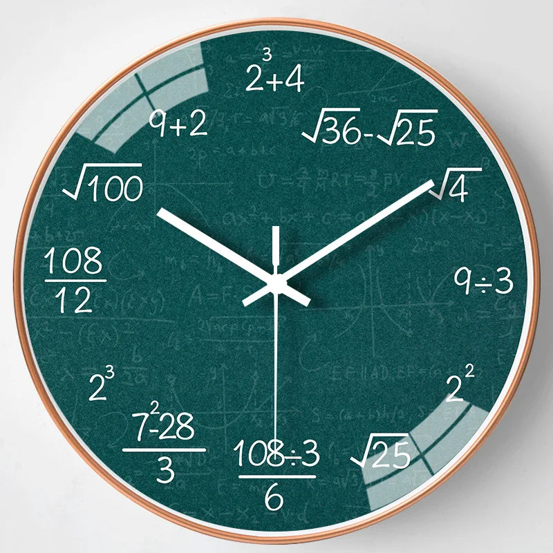 ChalkBoard Clock - Décoration murale des formules mathématiques