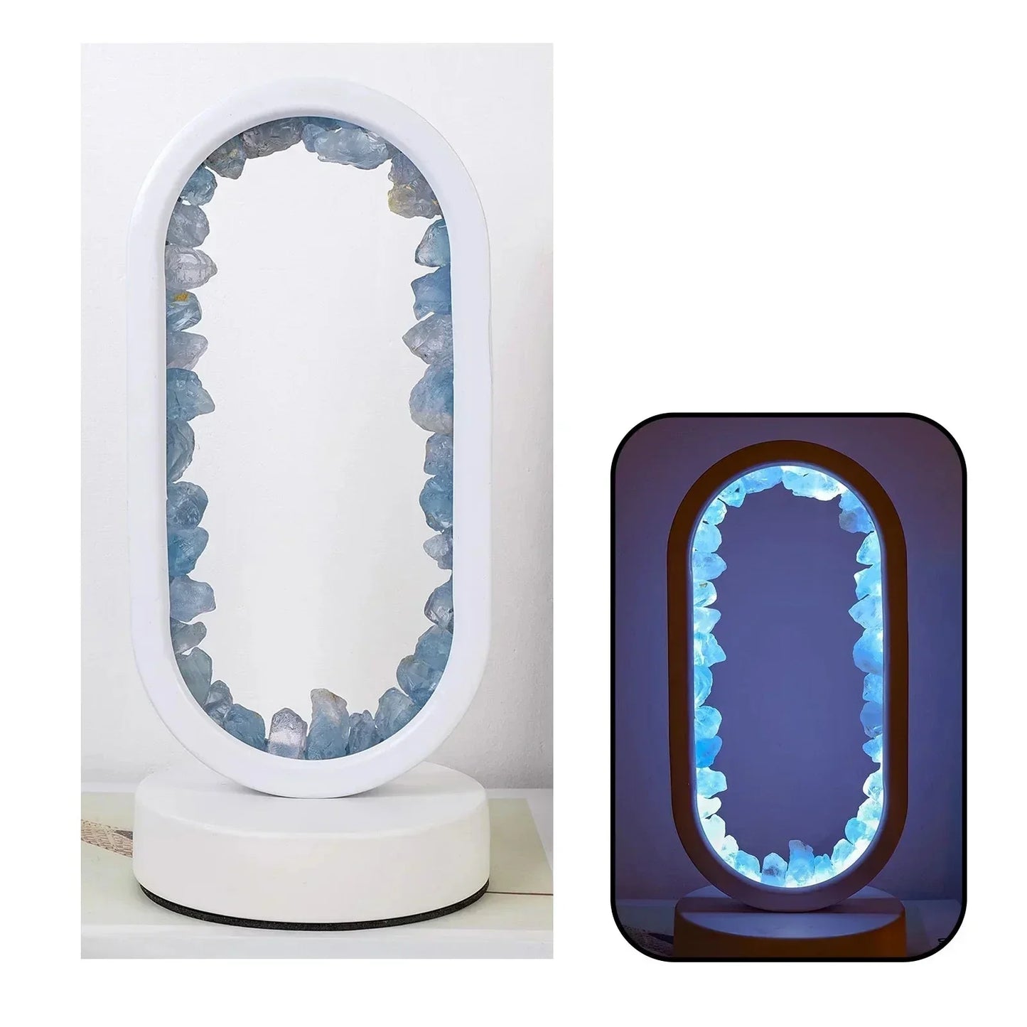 AuraViolette – Éclairage en Cristal Naturel pour Ambiance Relaxante