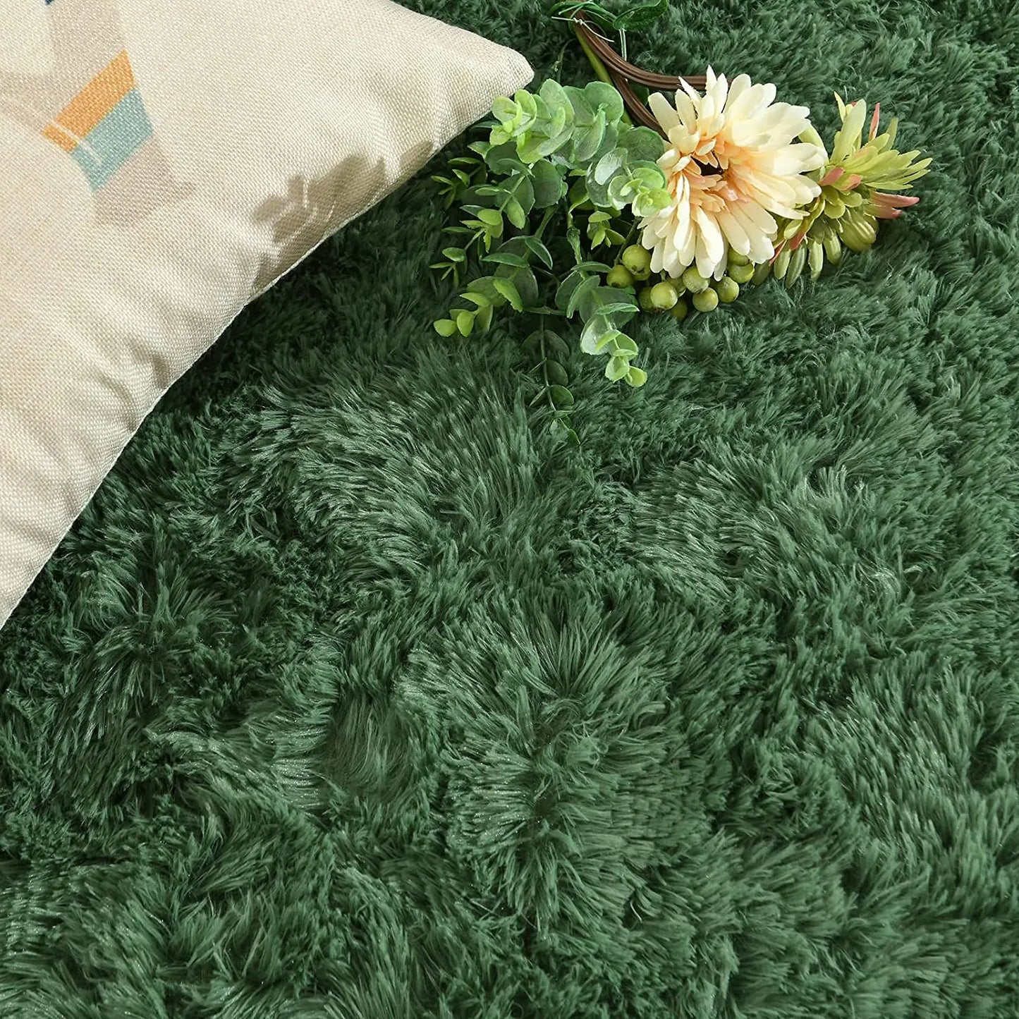 Tapis en peluche moelleux – Tapis doux et anti-dérapant pour les chambres, les salons et les chambres d'enfants
