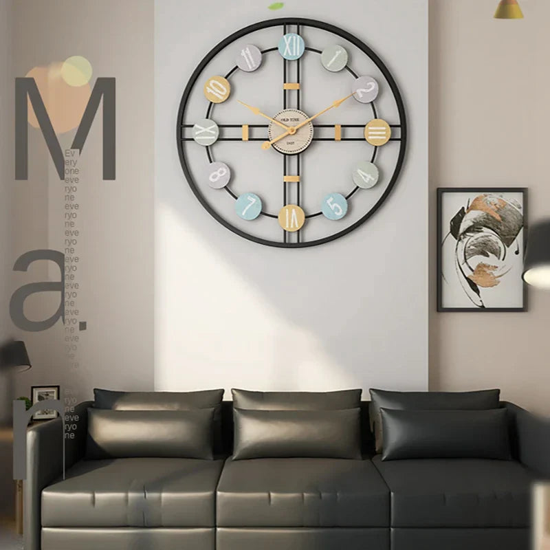 Floroux | Horloge murale vintage grande