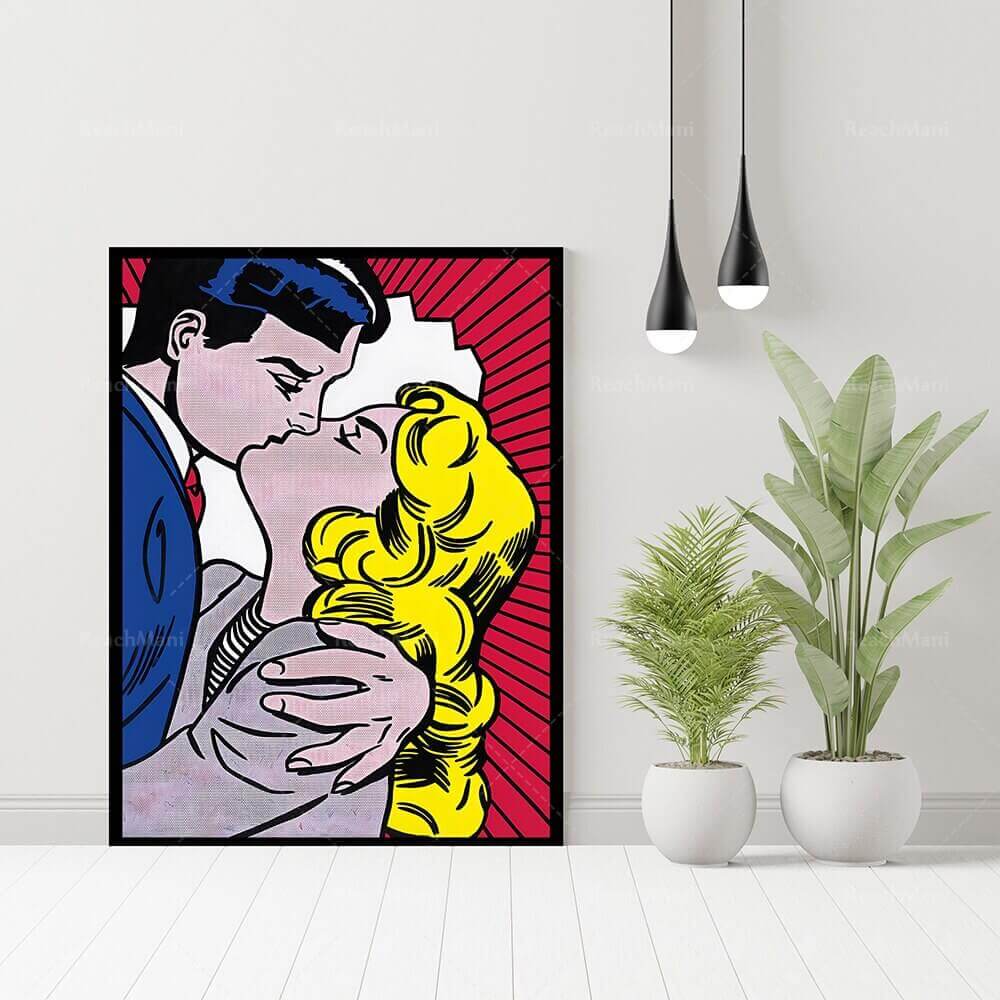 Affiche en toile en coton premium Pop Art de Lichtenstein