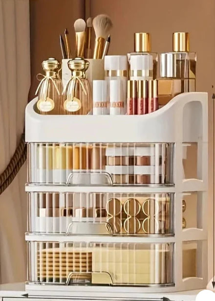 Boîte de rangement pour maquillage et bijoux à grande capacité – Organiseur multi-couches