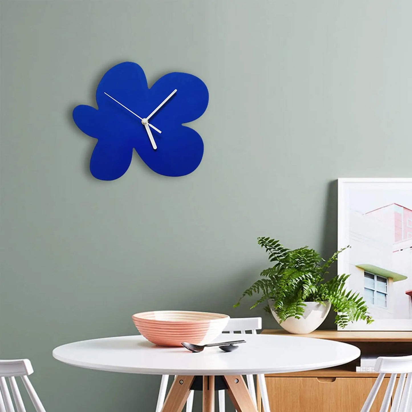 PetalTime - Horloge mural floral élégant pour intérieur