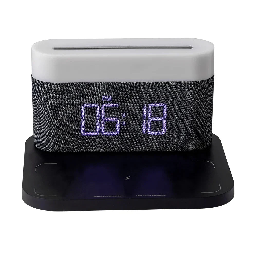 TechLumi - Station de Charge 15W avec Réveil Lumineux Intégré