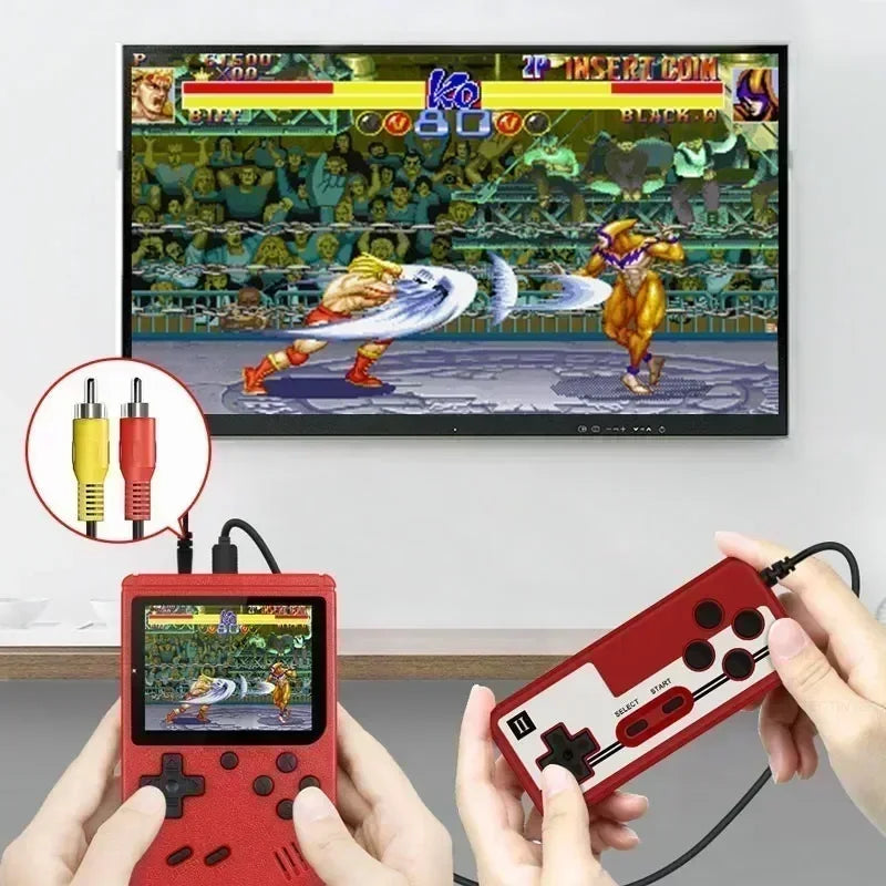 Mini Retro Console de Jeu Portable - Écran LCD de 3,0 Pouces, 500 Jeux 8-Bit Intégrés, Cadeau de Noël Parfait pour les Enfants