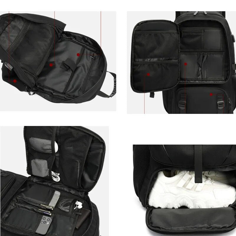 TechTrek Pro Sac à Dos - Sac à Dos avec port de chargement USB pratique