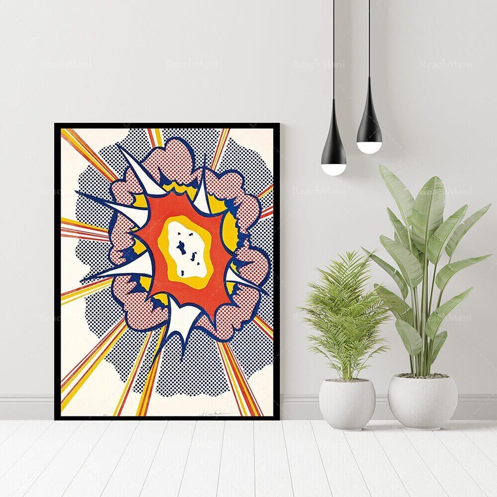 Affiche en toile en coton premium Pop Art de Lichtenstein