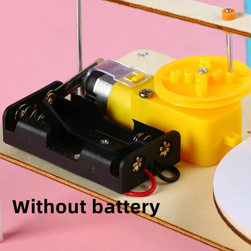 Kit de robot de dessin électrique en bois pour enfants - Jouet de science expérimentale créatif et assemblé DIY