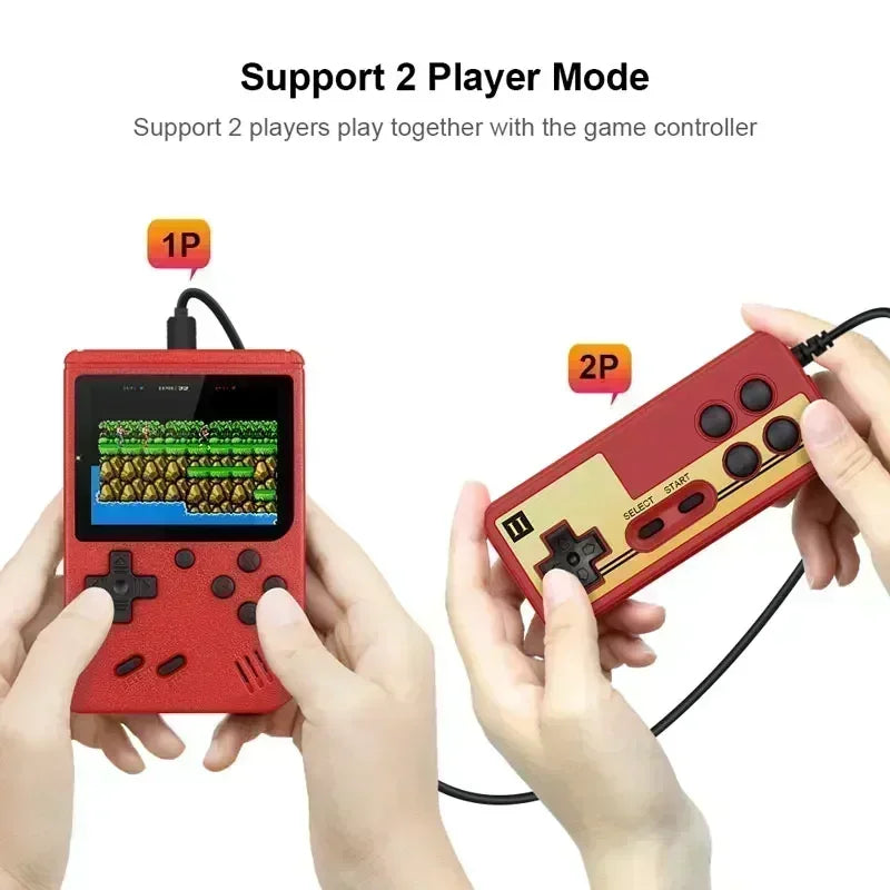 Mini Retro Console de Jeu Portable - Écran LCD de 3,0 Pouces, 500 Jeux 8-Bit Intégrés, Cadeau de Noël Parfait pour les Enfants