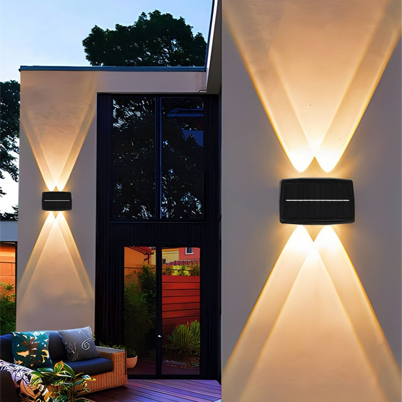 Floroux - Lampe murale solaire LED étanche slim pour espaces extérieurs