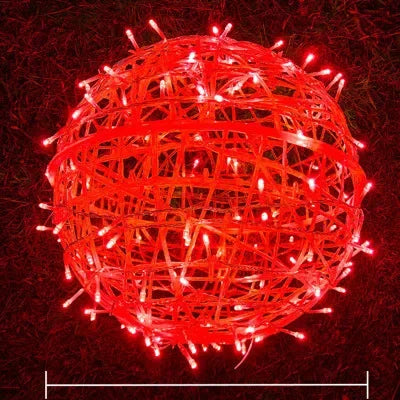 Sphere Lumières de Fête en Osier - Éclairage de Fête Élégant en Osier pour Chaque Occasion