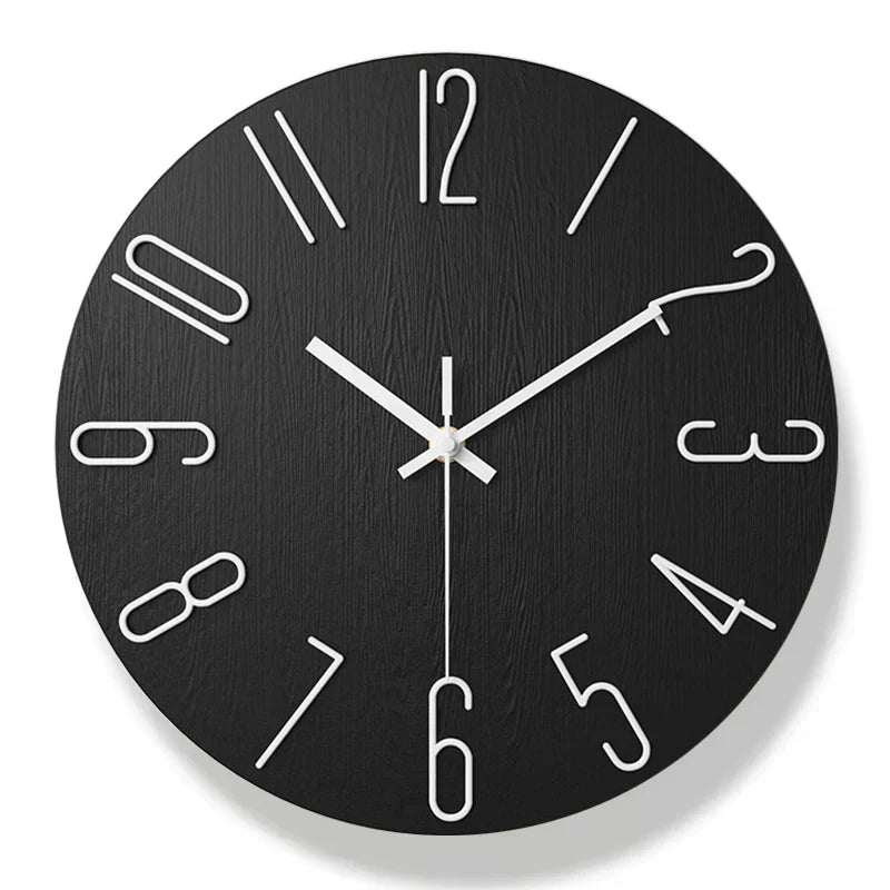 Horloge murale en bois de style scandinave
