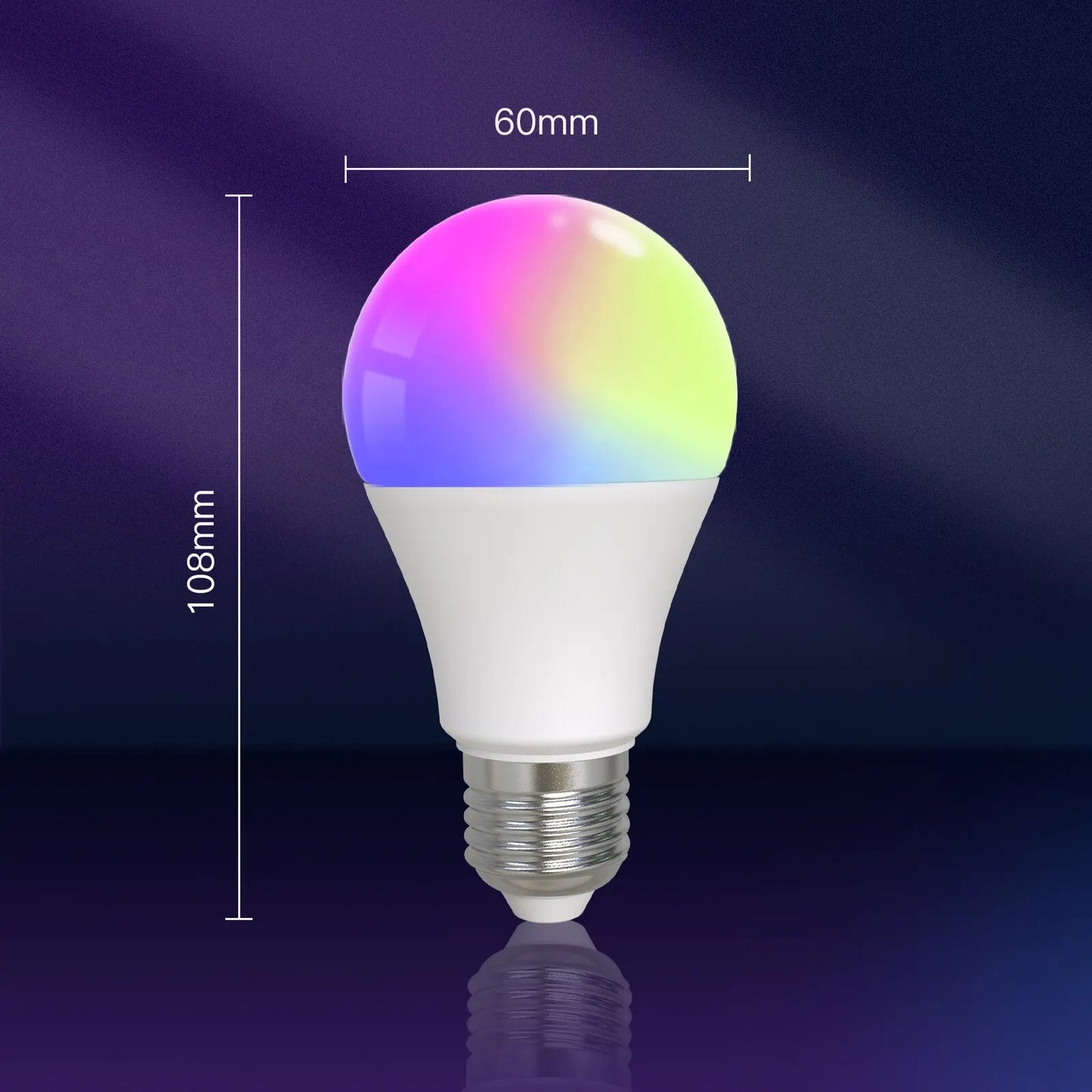 Ampoule LED Bluetooth Tuya Smart E27 9W - WiFi RGB Dimmable Contrôle via SmartLife Google Alexa Apps