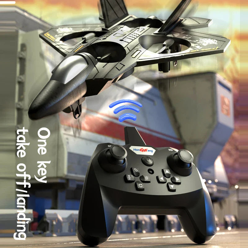 Avion planeur RC EPP Foam 2.4G avec lumières - Avion à détection de gravité pour enfants, facile à piloter
