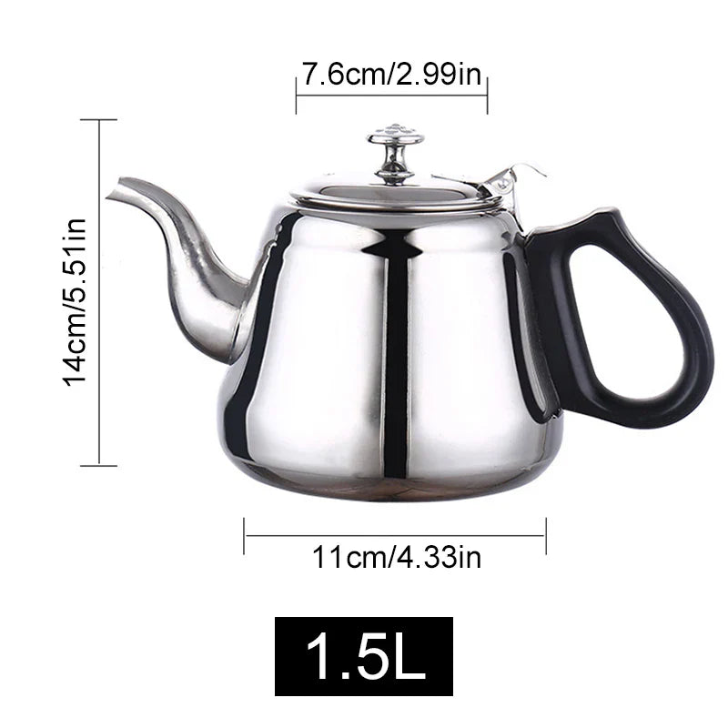 Théière en acier inoxydable 1,2 L/1,5 L/2 L