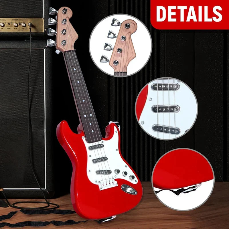 Guitare Électrique 4 Cordes Jouet pour Enfants - Instrument de Musique Portable, Cadeau Parfait pour Jeunes Musiciens
