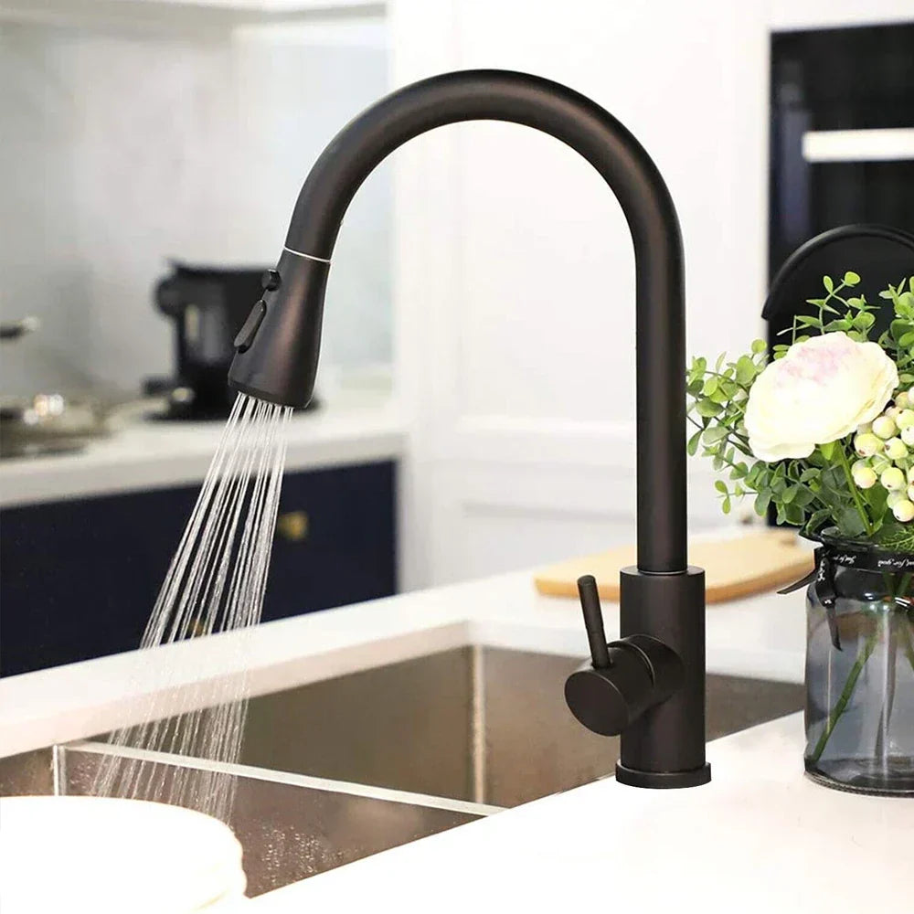 FluidCraft – Robinet de cuisine rétractable élégant pour cuisines modernes
