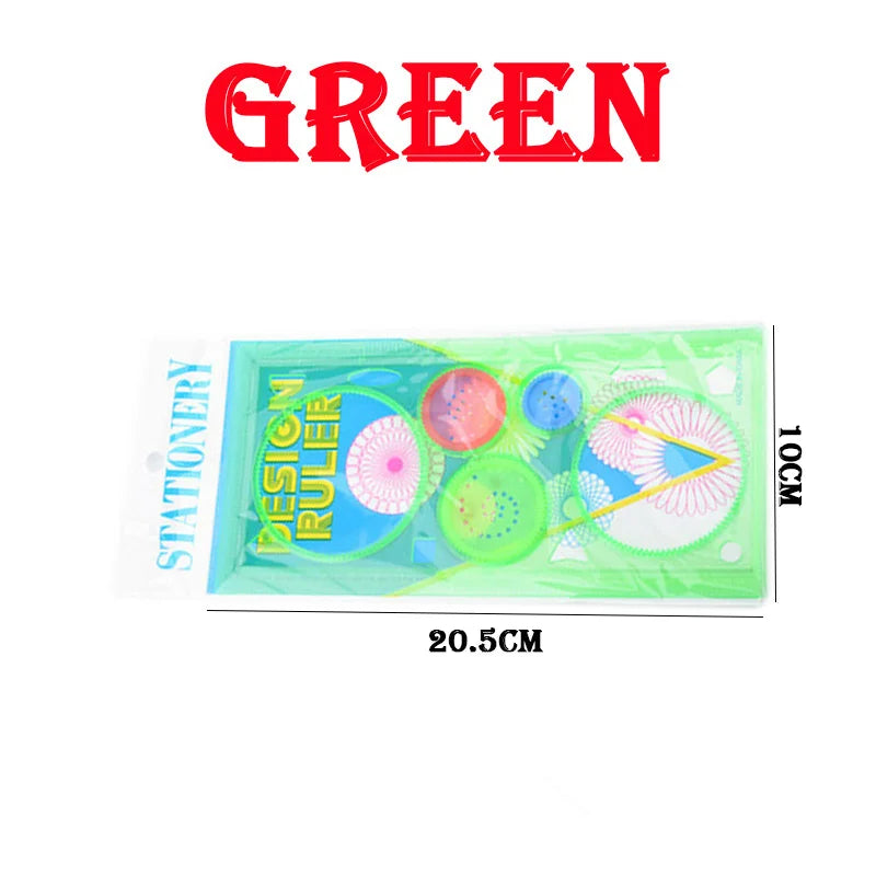 Creative Kids Geometry Spirograph Stencils Set - 4 Modèles de Dessin Floral, Outils Artistiques Éducatifs pour Fournitures Scolaires en Couleurs Vives