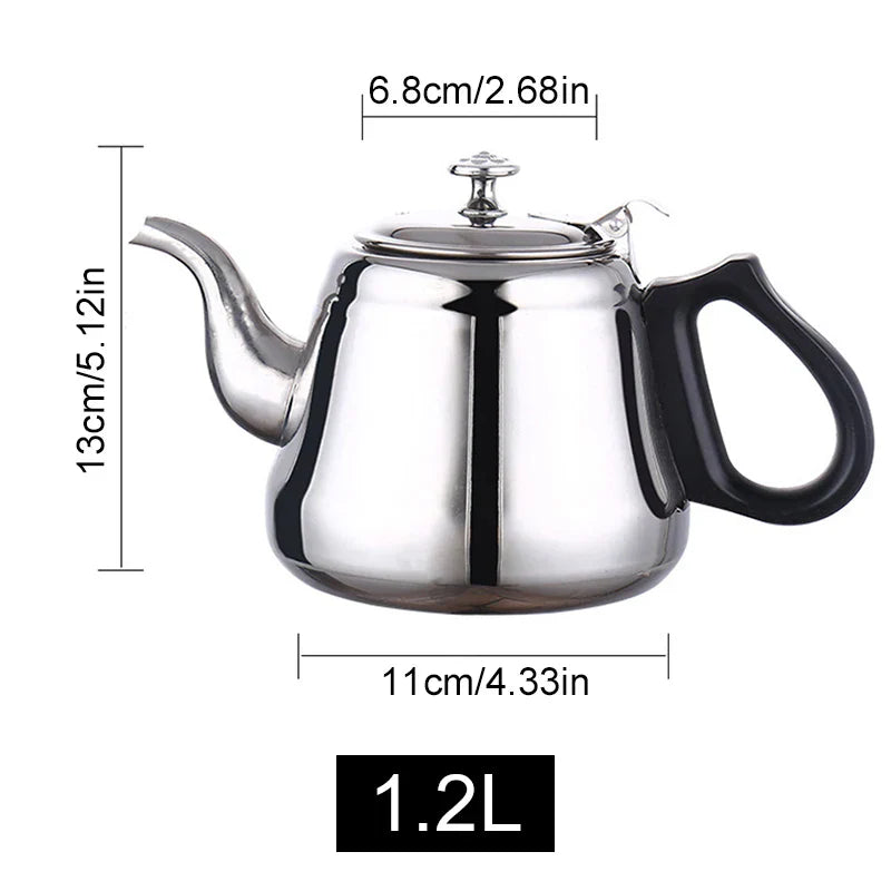 Théière en acier inoxydable 1,2 L/1,5 L/2 L