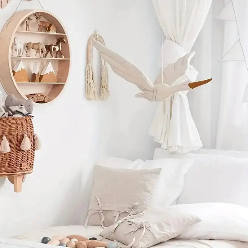 Jouet en peluche Cygne suspendu | Belle décoration pour la chambre des enfants
