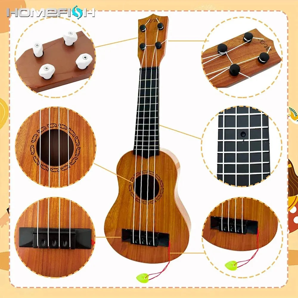 Jouet Ukulélé Éducatif pour Enfants - Guitare Amicale pour Enfants pour Apprentissage Musical, Design ABS Durable, Cadeau Unisexe pour Âges 3+ 35 cm (13,7 pouces)