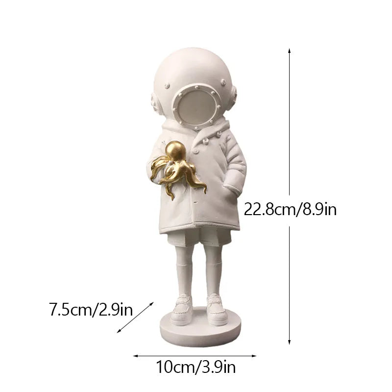 Floroux Banksy Sculpture Collection | Flower Thrower & Balloon Girl | Pop Art Figures | Modern Décor for Office and Home