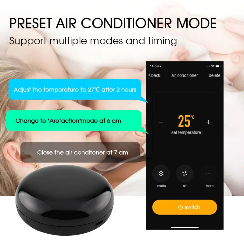Télécommande IR universelle Tuya Smart pour climatiseur et appareils ménagers - Contrôle WiFi via les applications SmartLife Google Alexa
