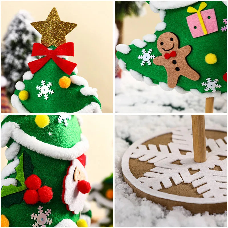 Kits de bricolage DIY pour l'arbre de Noël des enfants - Décorations faites à la main amusantes et jouets en puzzle pour les cadeaux de vacances