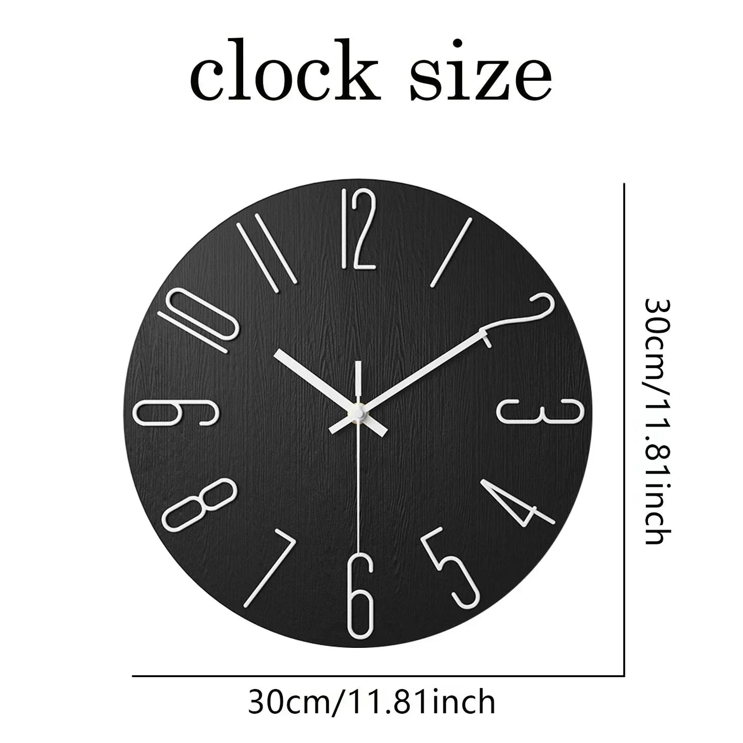 Horloge murale en bois de style scandinave